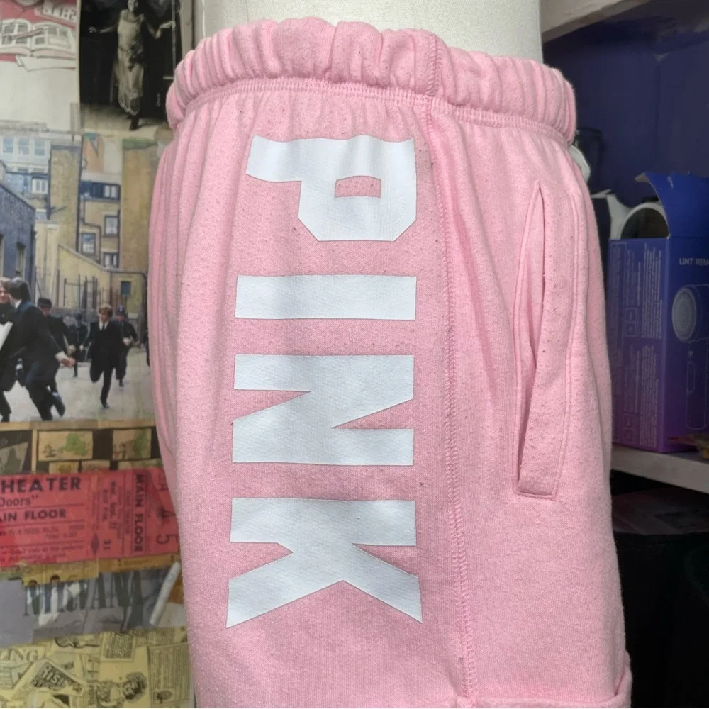 Victoria’s Secret PINK Pink Fleece Drawstring Shorts - Picture 3 of 7